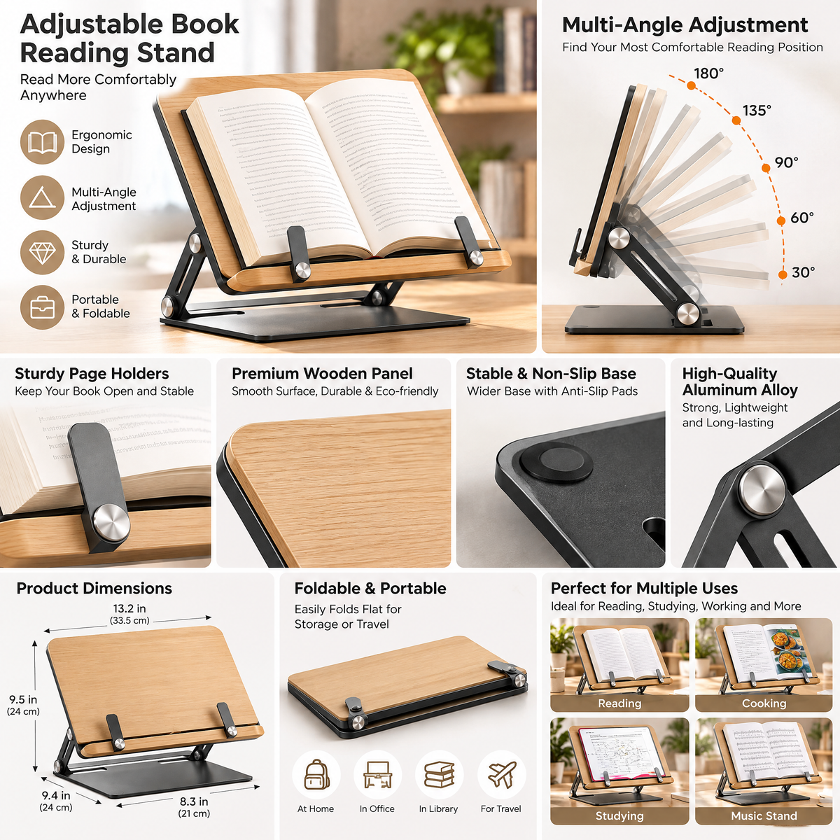 Adjustable Book Reading Stand - Product details