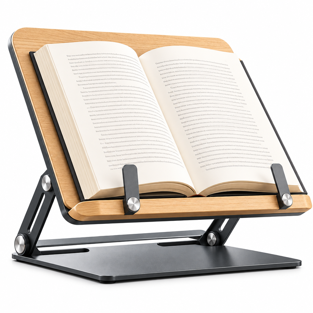 Adjustable Book Reading Stand - White background