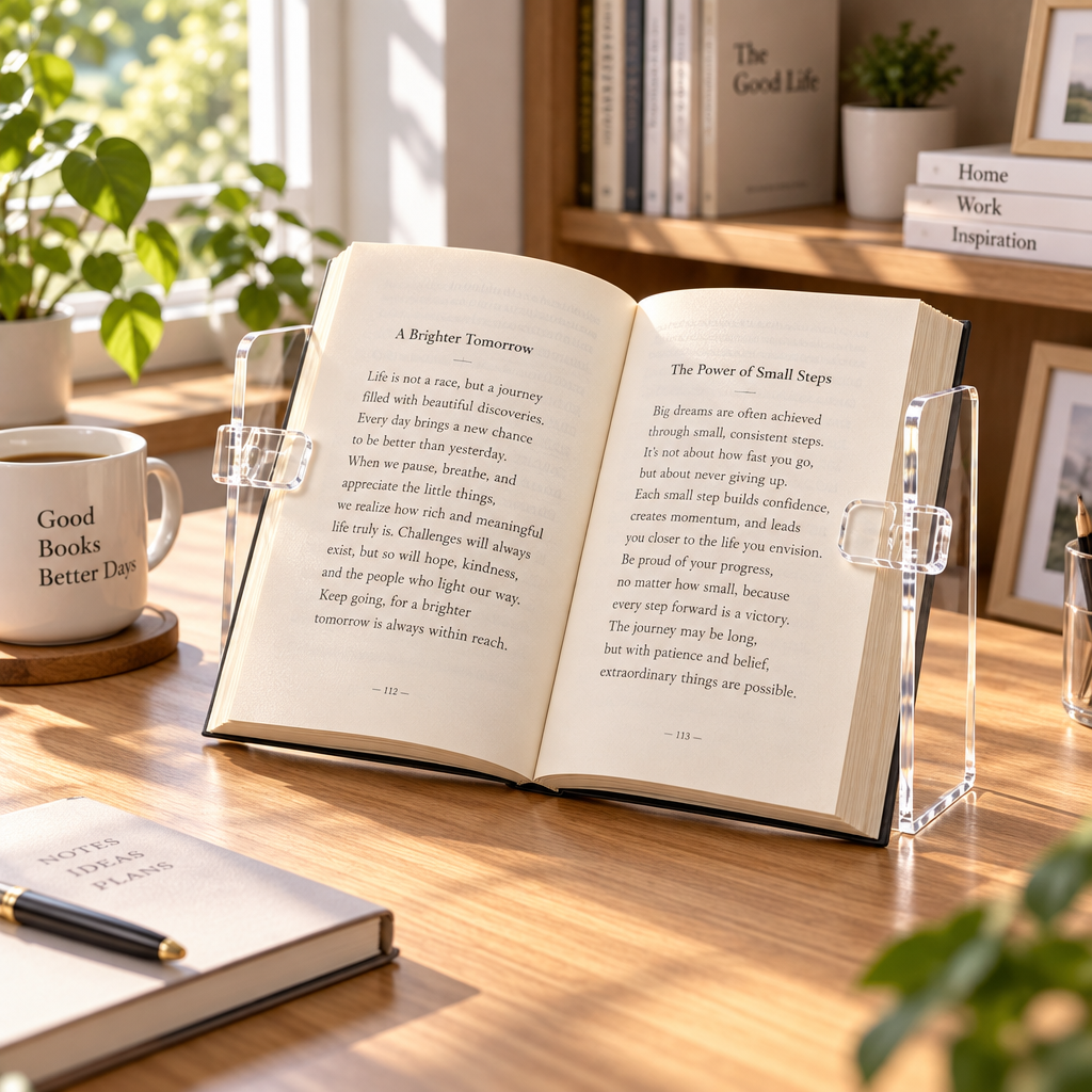Acrylic Page Holder Stand - In-room use