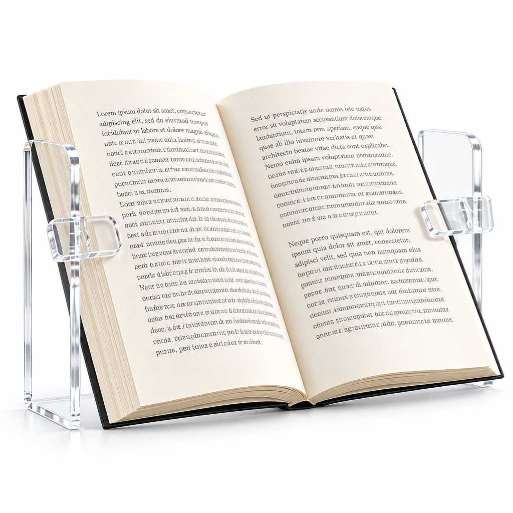 Acrylic Page Holder Stand - White background
