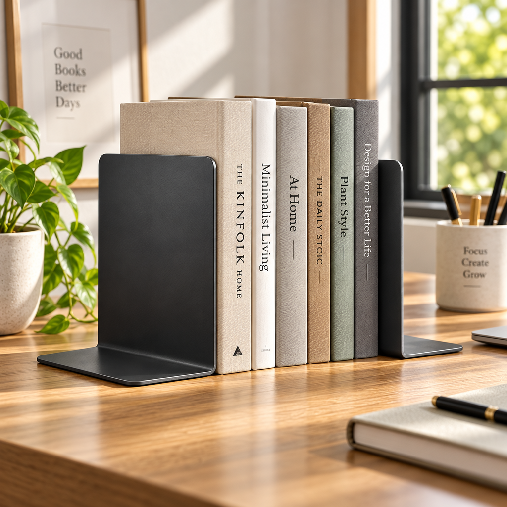 Minimal Metal Bookends - In-room use