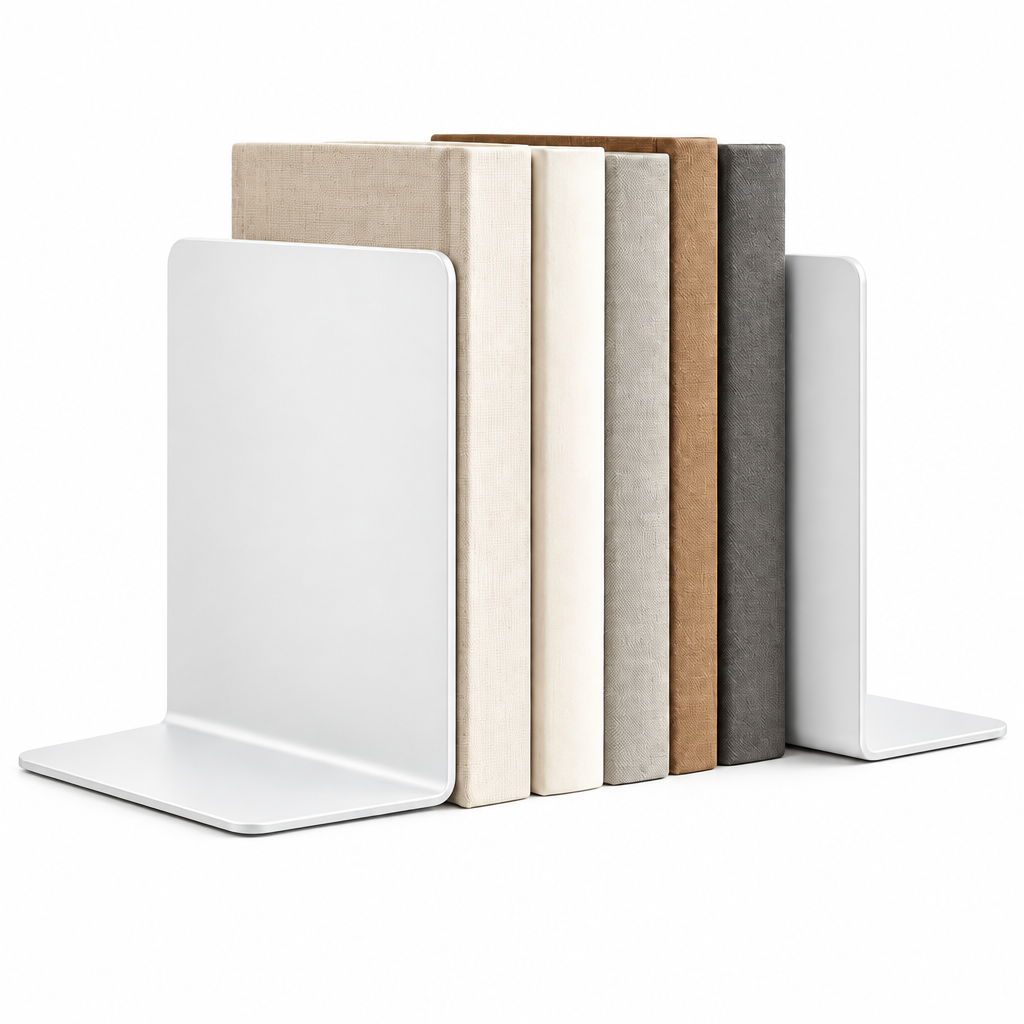 Minimal Metal Bookends - Color options