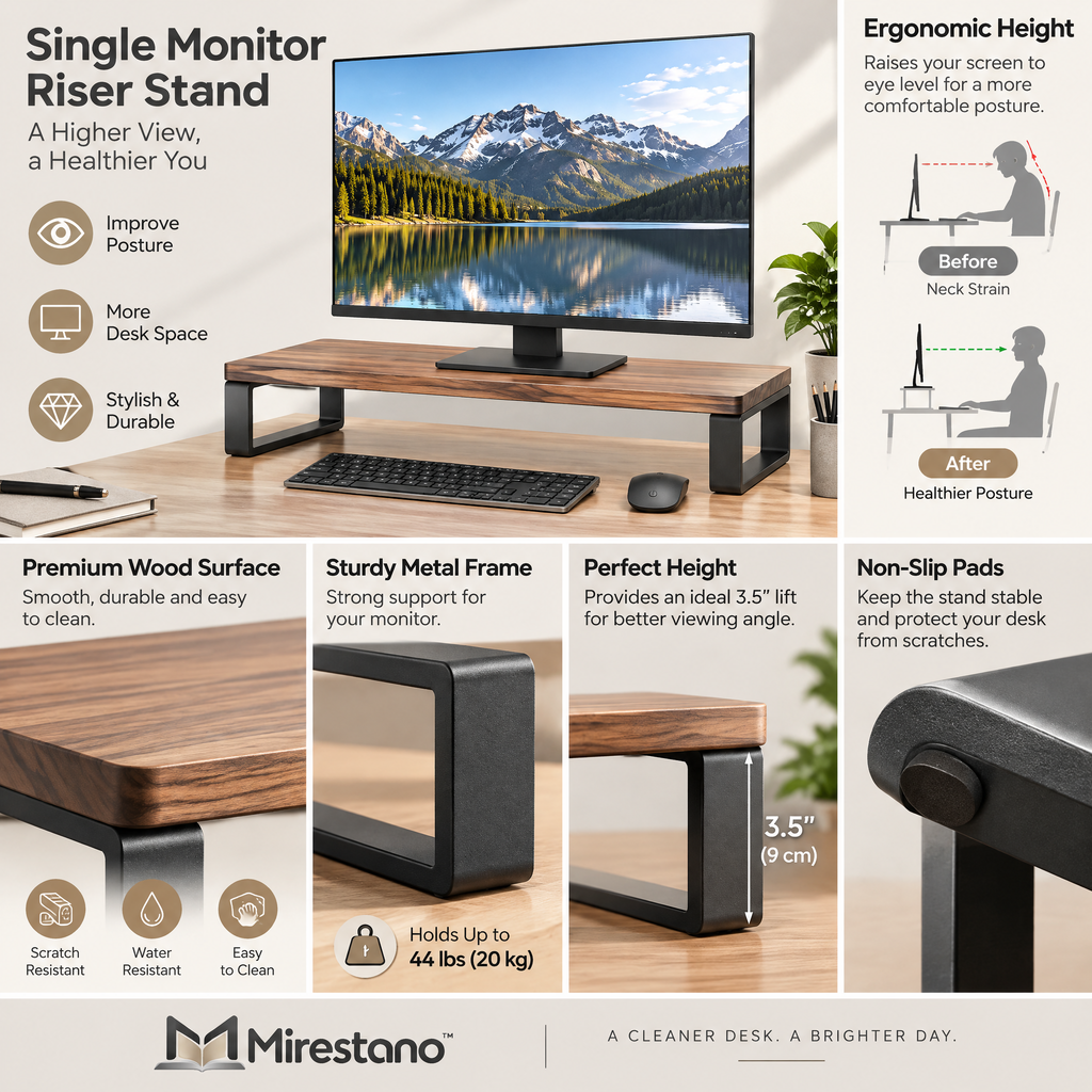 Single Monitor Riser Stand - Product details