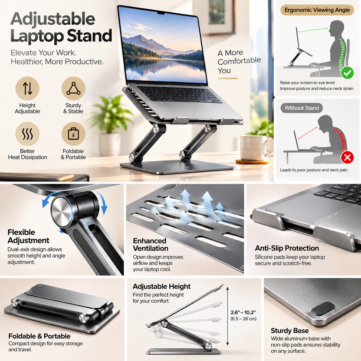 Adjustable Laptop Stand - Product details
