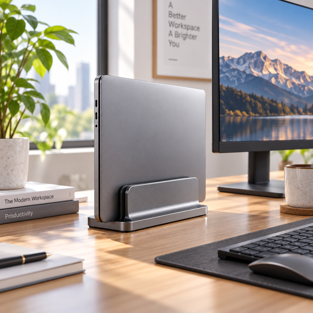 Vertical Laptop Dock Stand - In-room use