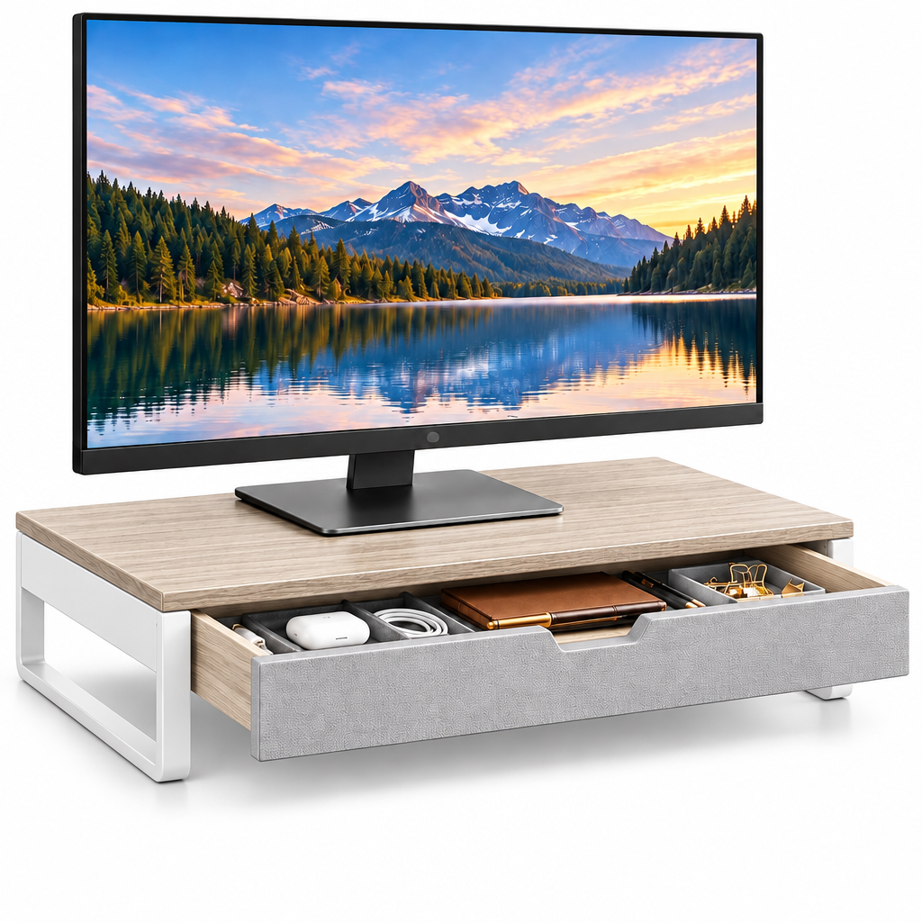 Monitor Stand with Storage Drawer - Color options