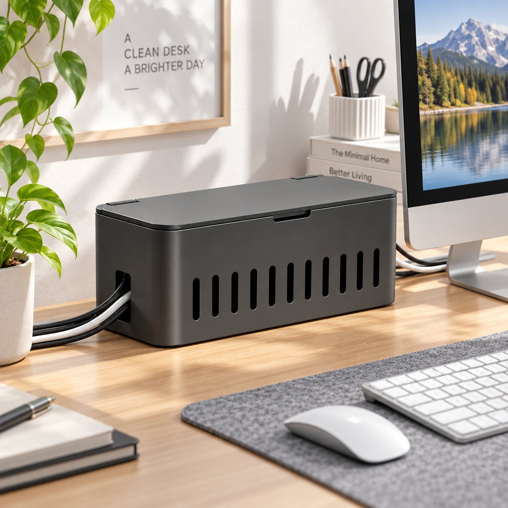 Desktop Cable Management Box - In-room use